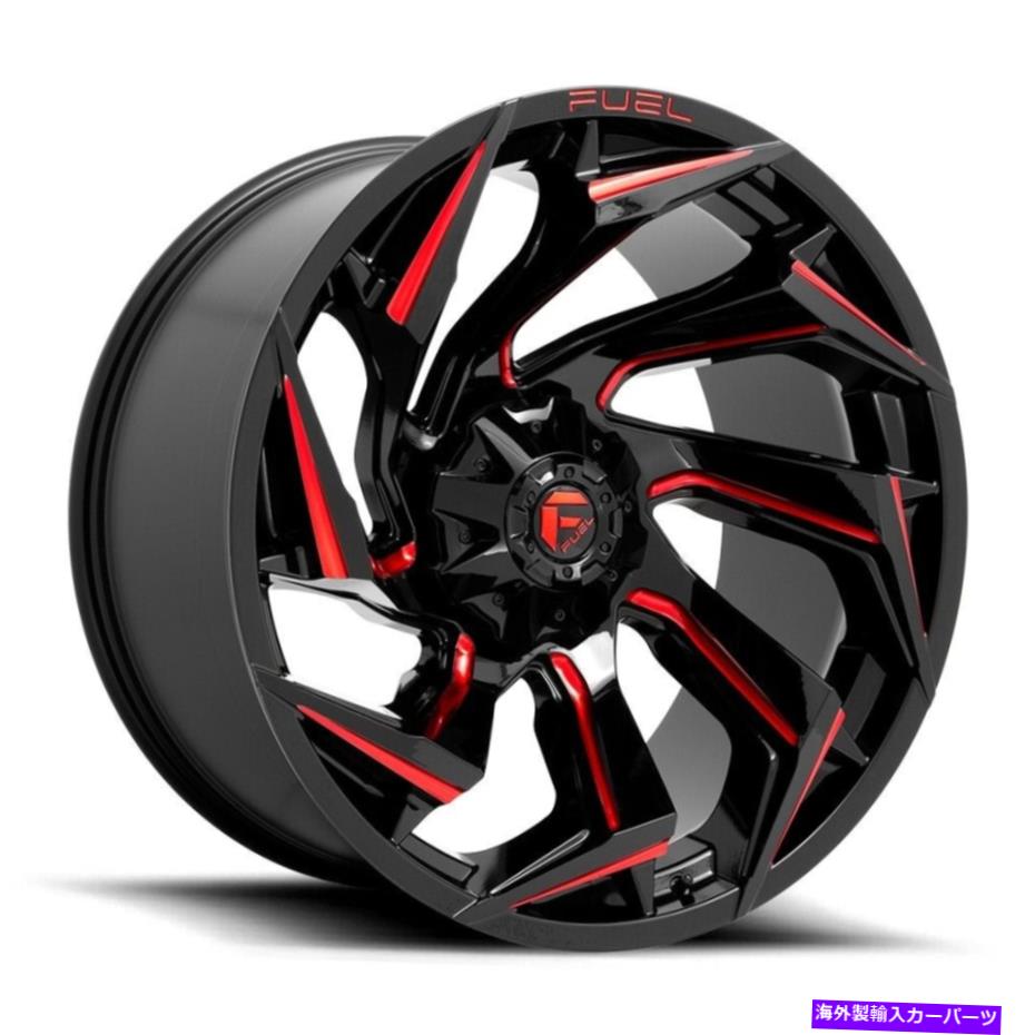ホイール 4本セット 22x10燃料D755反応5x5.5/5x139.7/5x150 -18ブラックレッドホイールリムセット(4)11 22x10 Fuel D755 Reaction 5x5.5/5x139.7/5x150 -18 Black Red Wheels Rims Set(4) 11【並行輸入品】|Us Custom Parts Shop USDM