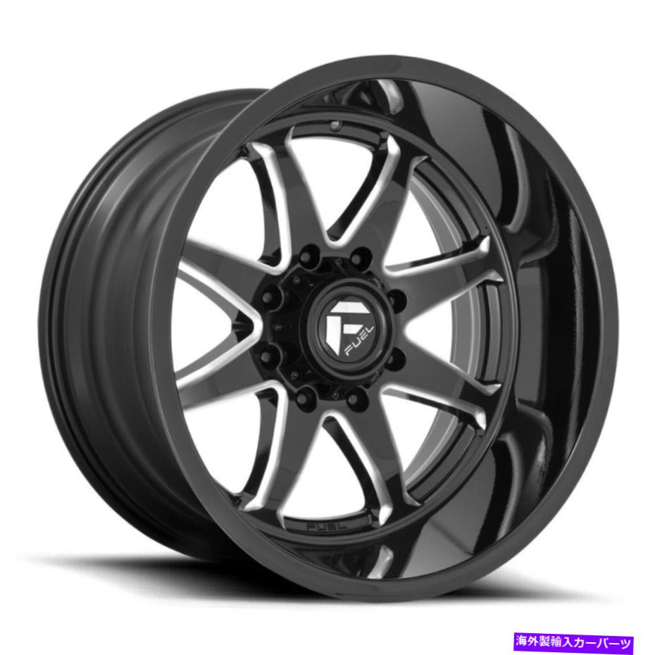 ホイール 4本セット 22x12燃料D749ハンマー8x6.5/8x165.1 -44ブラックミリングホイールリムセット(4)125.1 22x12 Fuel D749 Hammer 8x6.5/8x165.1 -44 Black Milled Wheels Rims Set(4) 125.1【並行輸入品】|Us Custom Parts Shop USDM