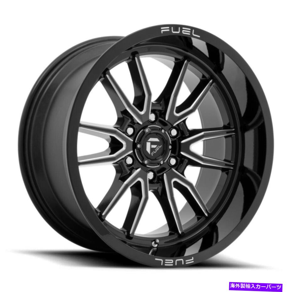 ホイール　４本セット 24x12 Fuel D761 Clash 6x5.5/6x139.7 -44ブラックミリングホイールリムセット（4）106.1 24x12 Fuel D761 Clash 6x5.5/6x139.7 -44 Black Milled Wheels Rims Set(4) 106.1【並行輸入品】