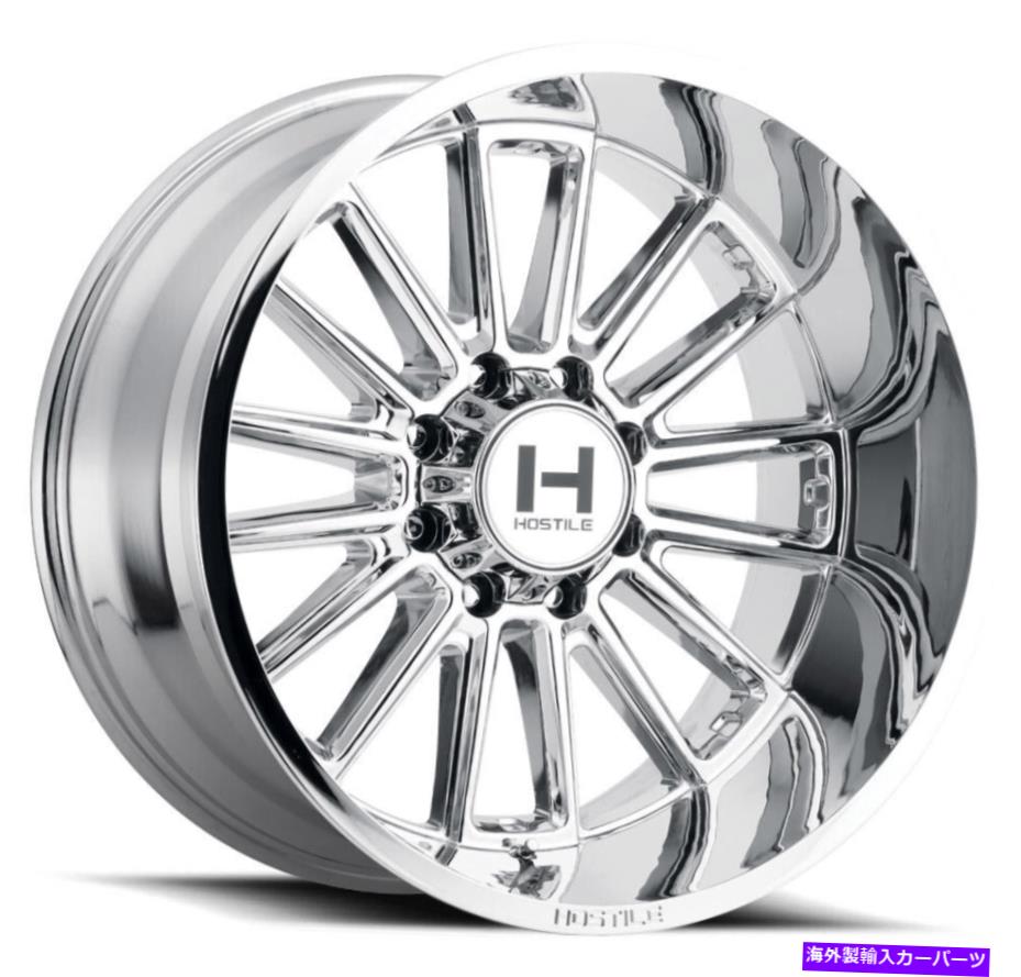 ホイール 4本セット 20x9敵対的なH115プレデター8x6.5/8x165.1 0クロムホイールリムセット(4)125.2 20x9 Hostile H115 Predator 8x6.5/8x165.1 0 Chrome Wheels Rims Set(4) 125.2【並行輸入品】|Us Custom Parts Shop USDM