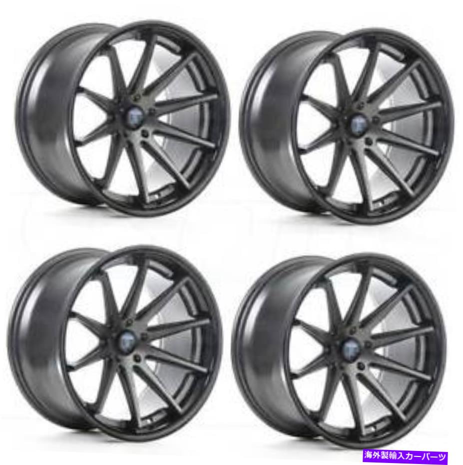 ホイール　４本セット 20x9 rohana rc10 5x120 35グラファイトホイールリムセット（4） 20x9 Rohana RC10 5x120 35 Graphite Wheels Rims Set(4)【並行輸入品】