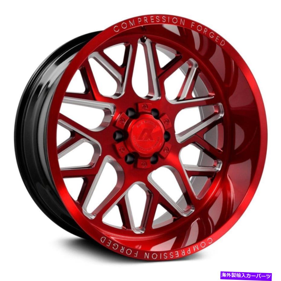 ホイール　４本セット 22x12 ax cf ax5.2 6x5/6x5.5 -44赤い粉砕ホイールリムセット（4）87.1 22x12 AXE CF AX5.2 6x5/6x5.5 -44 Red Milled Wheels Rims Set(4) 87.1【並行輸入品】 440,484円