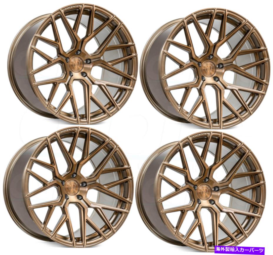 ホイール　４本セット 20x9/20x10 rohana rfx10 5x114.3 22/25ブラシ付きブロンズホイールリムセット（4）73.1 20x9/20x10 Rohana RFX10 5x114.3 22/25 Brushed Bronze Wheels Rims Set(4) 73.1【並行輸入品】