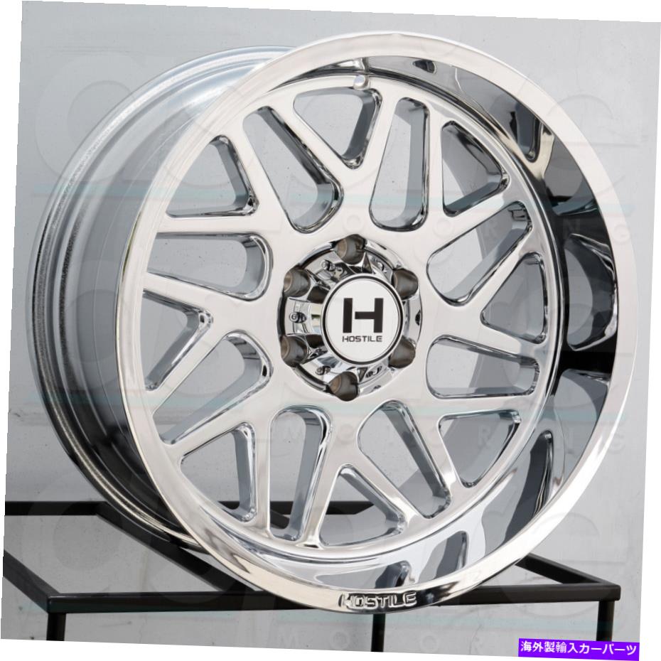 ホイール 4本セット 20x9敵対的H108スプロケット6x5.5/6x139.7 10クロムホイールリムセット(4)106.1 20x9 Hostile H108 Sprocket 6x5.5/6x139.7 10 Chrome Wheels Rims Set(4) 106.1【並行輸入品】|Us Custom Parts Shop USDM