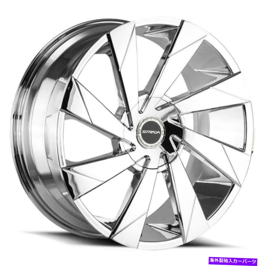 ホイール　４本セット 26x10 Strada S62 Moto 6x135/6x5.5 30クロムホイールリムセット（4）87.1 26x10 Strada S62 Moto 6x135/6x5.5 30 Chrome Wheels Rims Set(4) 87.1【並行輸入品】
