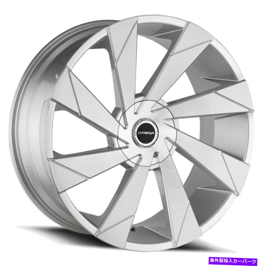 ホイール　４本セット 26x10 Strada S62 Moto 6x135/6x5.5 30シルバーブラシホイールリムセット（4）87.1 26x10 Strada S62 Moto 6x135/6x5.5 30 Silver Brushed Wheels Rims Set(4) 87.1【並行輸入品】