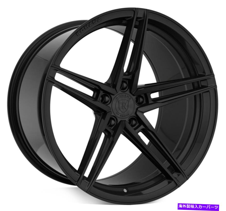 ホイール　４本セット 20x9/20x10 rohana rfx15 5x120 20/25ブラックホイールリムセット（4）74.1 20x9/20x10 Rohana RFX15 5x120 20/25 Black Wheels Rims Set(4) 74.1【並行輸入品】