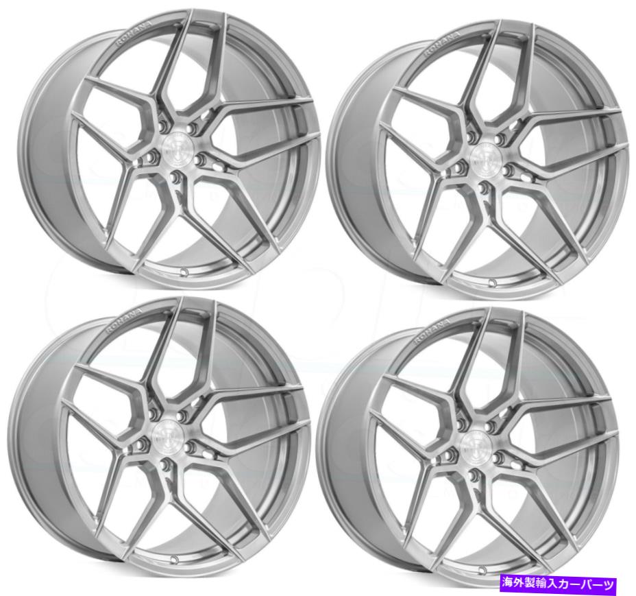 ホイール　４本セット 19x8.5 Rohana RFX11 5x120 33チタンホイールリムセット（4）72.56 19x8.5 Rohana RFX11 5x120 33 Titanium Wheels Rims Set(4) 72.56【並行輸入品】