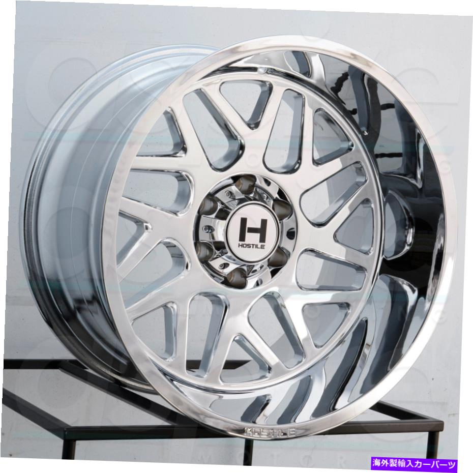 ホイール 4本セット 20x12敵対的なH108スプロケット6x135 -44クロムホイールリムセット(4)87 20x12 Hostile H108 Sprocket 6x135 -44 Chrome Wheels Rims Set(4) 87【並行輸入品】|Us Custom Parts Shop USDM