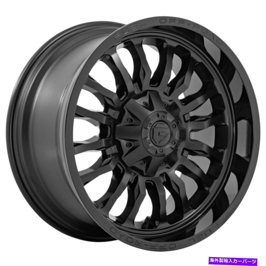 ホイール　４本セット 22x12 Fuel D796 ARC 8x180 -44ブラックブラックリップホイールリムセット（4）124.2 22x12 Fuel D796 Arc 8x180 -44 Black Black Lip Wheels Rims Set(4) 124.2【並行輸入品】