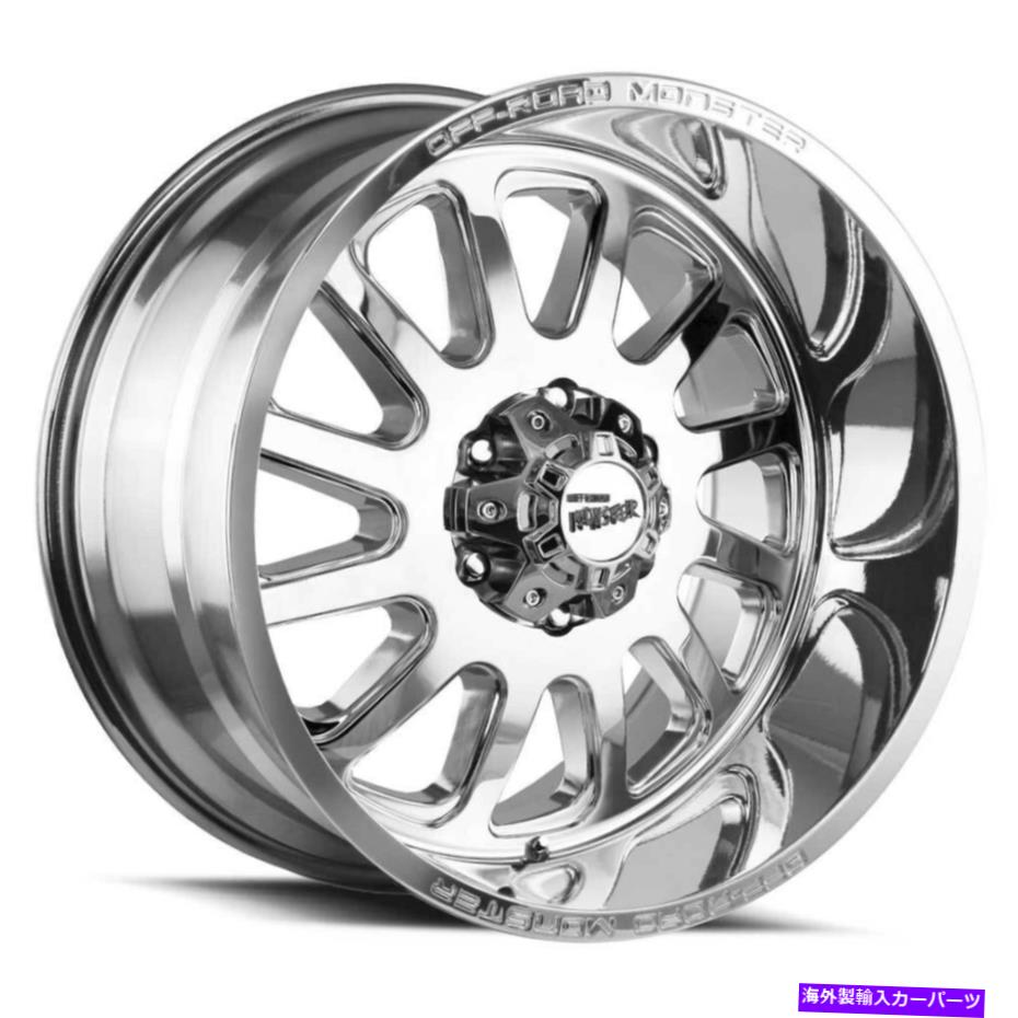 ホイール 4本セット 22x12オフロードモンスターM17 6x135 -44クロムホイールリムセット(4)87.1 22x12 Off-Road Monster M17 6x135 -44 Chrome Wheels Rims Set(4) 87.1【並行輸入品】