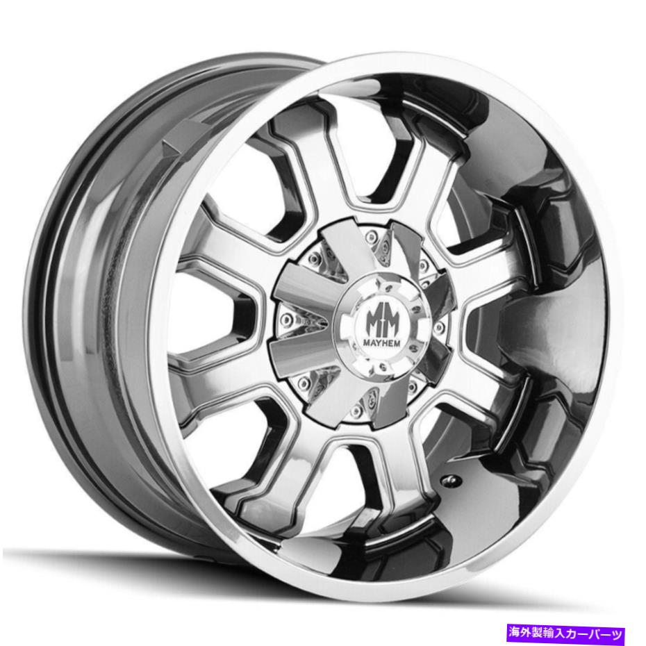 ホイール　４本セット 20x10 Mayhem 8103 Fierce 8x180 -19 Chrome Wheels Rims set（4）124.1 20x10 Mayhem 8103 Fierce 8x180 -19 Chrome Wheels Rims Set(4) 124.1【並行輸入品】