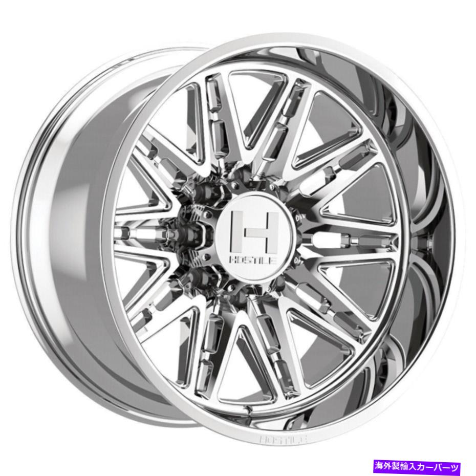 ホイール　４本セット 20x9敵対的H126マニアック8x6.5/8x165.1 0クロムホイールリムセット（4）125.2 20x9 Hostile H126 Maniac 8x6.5/8x165.1 0 Chrome Wheels Rims Set(4) 125.2【並行輸入品】