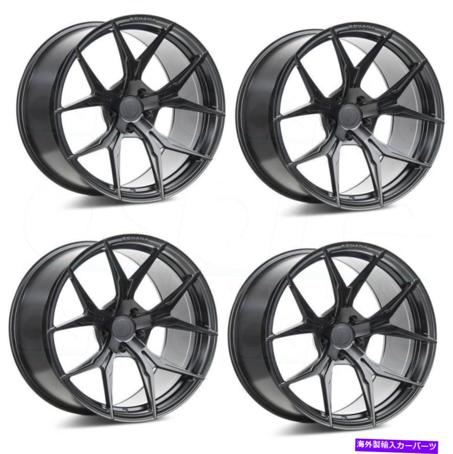 ホイール　４本セット 20x9/20x11 rohana rfx5 5x120 35/36ブラックホイールリムセット（4） 20x9/20x11 Rohana RFX5 5x120 35/36 Black Wheels Rims Set(4)【並行輸入品】