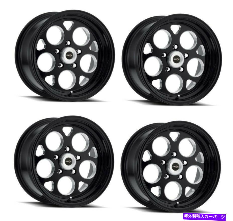 ホイール　４本セット セット4 17 "ビジョンアメリカンマッスル561スポーツマグブラック17x4.5 5x115リム-24mm Set 4 17" Vision American Muscle 561 Sport Mag Black 17x4.5 5x115 Rims -24mm【並行輸入品】｜Us Custom Parts Shop USDM 284,229円