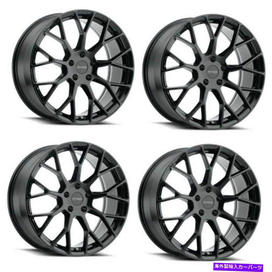 ホイール 4本セット セット4 17 "ガソリンP2B 17x8グロスブラック5x108ホイール40mm 5ラグリム Set 4 17" Petrol P2B 17x8 Gloss Black 5x108 Wheels 40mm 5 Lug Rims【並行輸入品】|Us Custom Parts Shop USDM