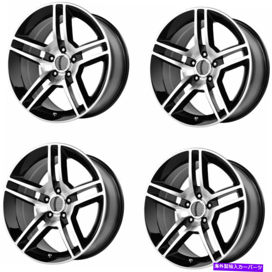 ホイール　４本セット セット4 18 "OE Creations PR101 18x10グロスブラック機械加工5x4.5ホイール24mmリム Set 4 18" OE Creations PR101 18x10 Gloss Black Machined 5X4.5 Wheels 24mm Rims【並行輸入品】｜Us Custom Parts Shop USDM