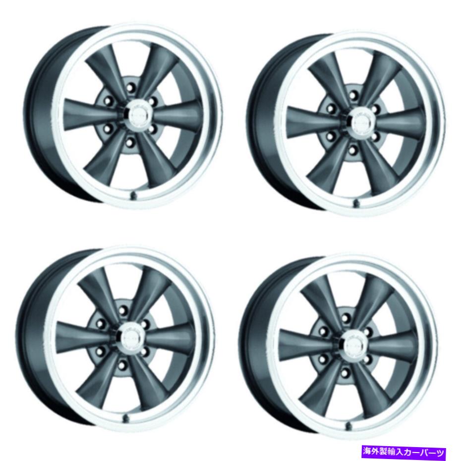 ホイール　４本セット セット4 17 "ビジョンマッスル141H伝説ガンメタル機械加工リップホイール17x8 6x5.5 19mm Set 4 17" Vision Muscle 141H Legend Gunmetal Machined Lip Wheels 17x8 6x5.5 19mm【並行輸入品】｜Us Custom Parts Shop USDM