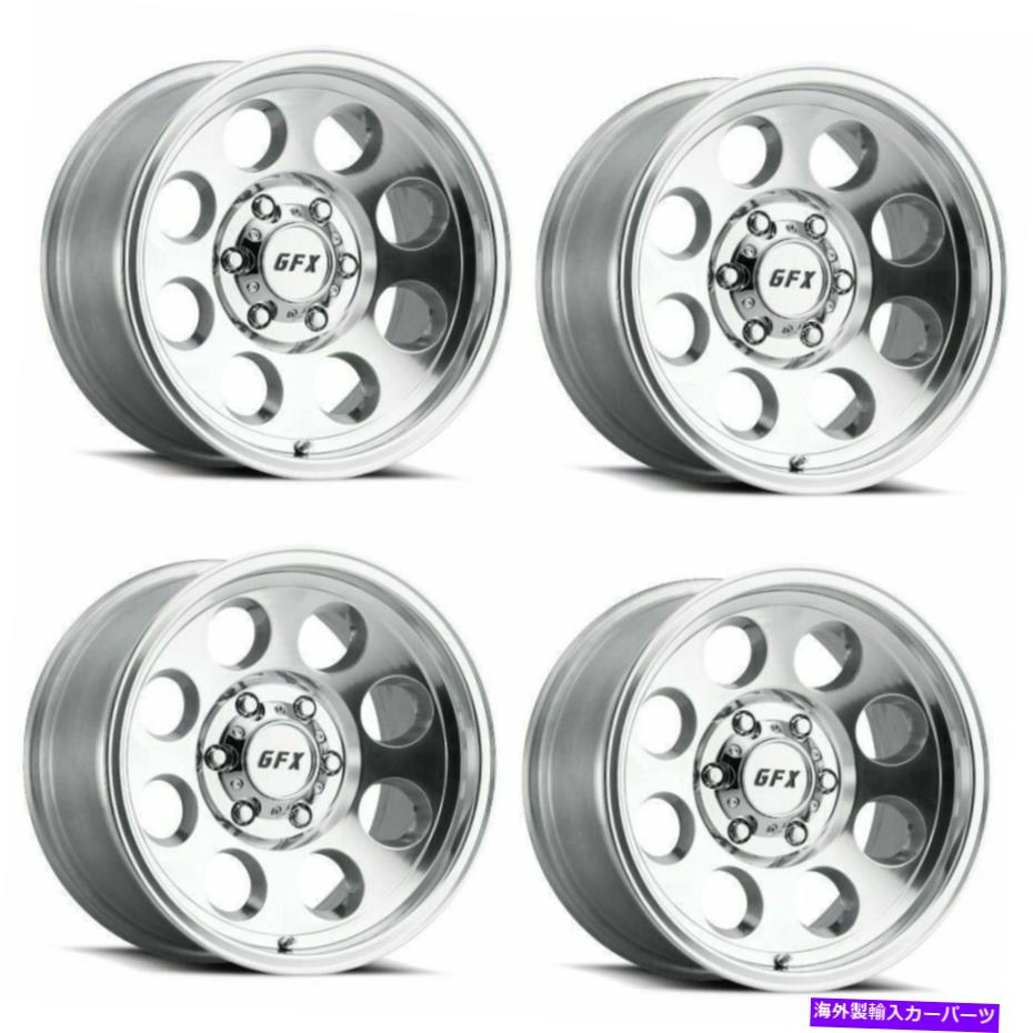 ホイール　４本セット セット4 15 "G-FX TR-16研磨ホイール15x8 5x4.5 -19mmトラック/SUVリム Set 4 15" G-FX TR-16 Polished Wheels 15x8 5x4.5 -19mm Truck/SUV Rims【並行輸入品】｜Us Custom Parts Shop USDM