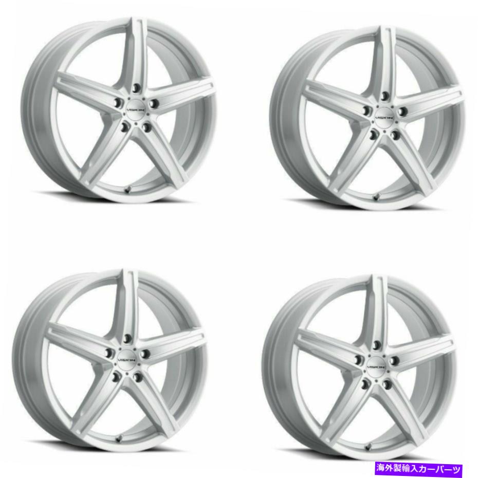 ホイール 4本セット セット4 18 "ビジョンストリート469ブーストシルバーホイール18x8 5x4.5(5x114.3)リム38mm Set 4 18" Vision Street 469 Boost Silver Wheels 18x8 5x4.5 (5x114.3) Rims 38mm【並行輸入品】|Us Custom Parts Shop USDM