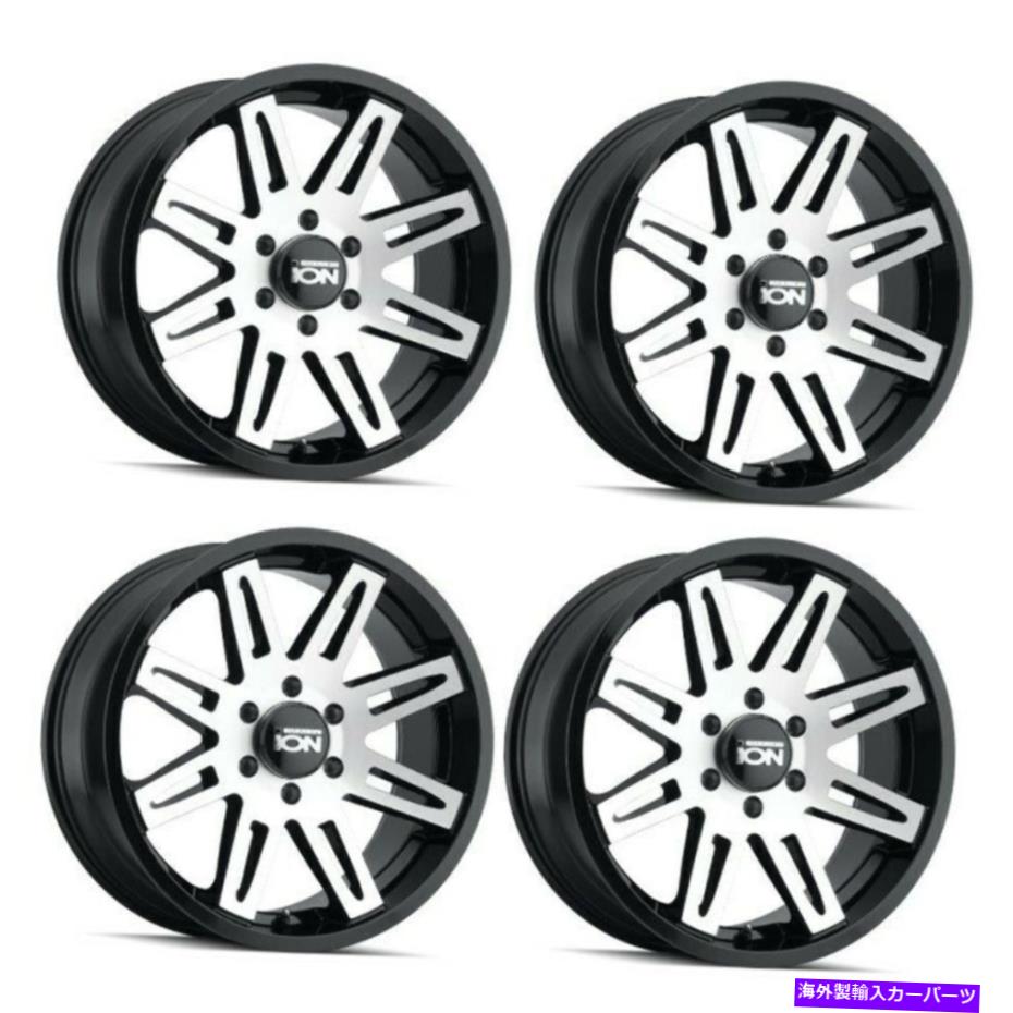 ホイール 4本セット セット4 18 "イオン142ブラック/機械加工ホイール18x9 8x170フォードトラック8ラグリム0mm Set 4 18" Ion 142 Black/Machined Wheels 18x9 8x170 For Ford Truck 8 Lug Rims 0mm【並行輸入品】|Us Custom Parts Shop USDM