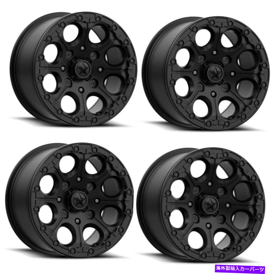 ホイール 4本セット セット4 14 "MSAオフロードホイールM44キャノンビードロックサテンブラック14x7 4x156ホイール Set 4 14" MSA Offroad Wheels M44 CANNON BEADLOCK Satin Black 14x7 4X156 Wheels【並行輸入品】|Us Custom Parts Shop USDM