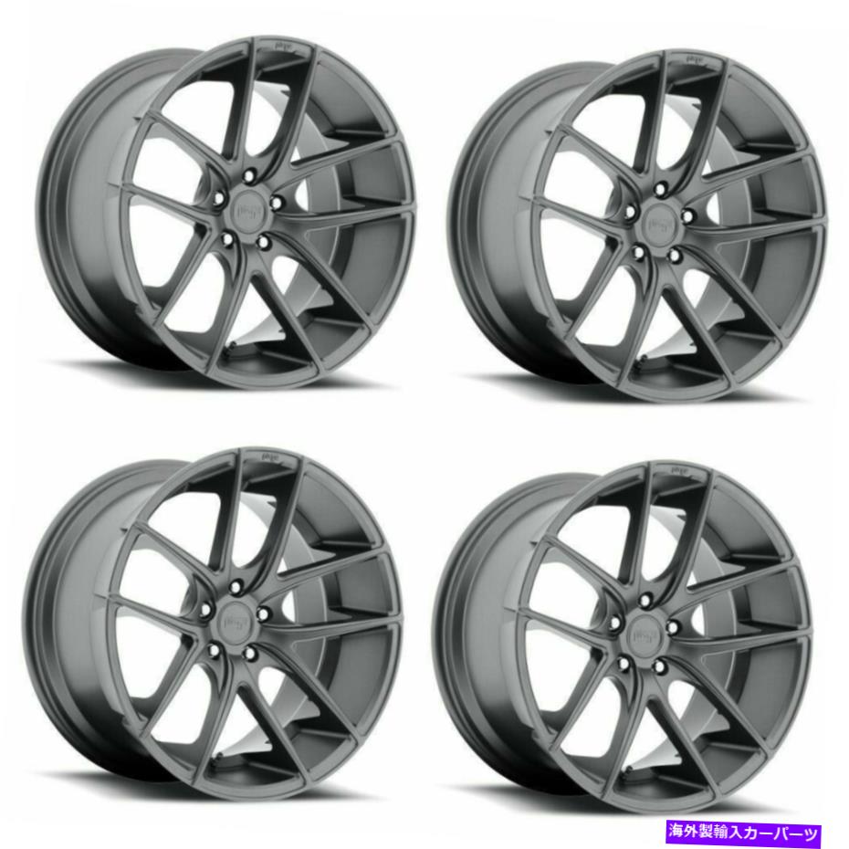 ホイール　４本セット セット4 17 "ニッチM129タルガ17x8マットガンメタル5x4.5ホイール40mmリム Set 4 17" Niche M129 Targa 17x8 Matte Gun Metal 5x4.5 Wheels 40mm Rims【並行輸入品】｜Us Custom Parts Shop USDM