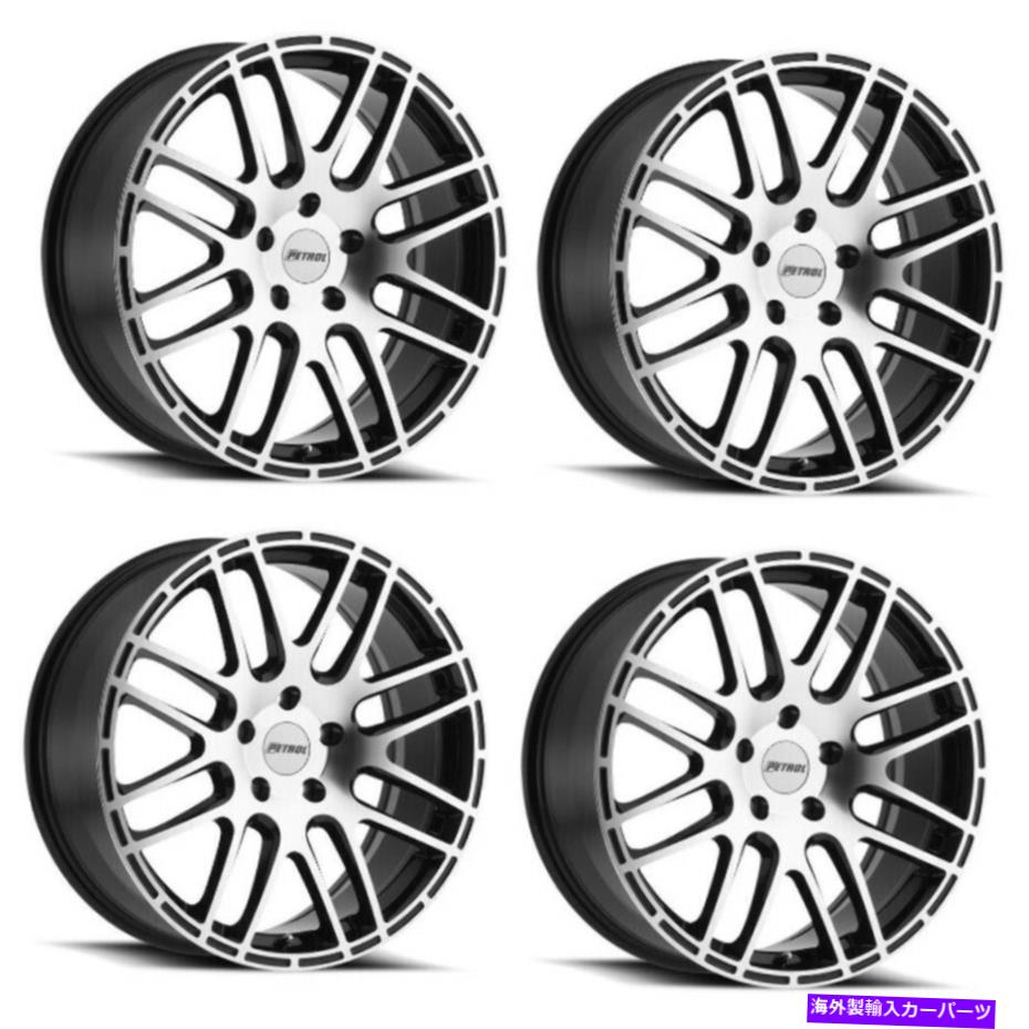ホイール 4本セット セット4 17 "ガソリンP6Aグロスブラックw/機械加工されたカットフェイス17x7.5 5x112ホイール32mm Set 4 17" Petrol P6A Gloss Black w/ Machined Cut Face 17x7.5 5x112 Wheels 32mm【並行輸入品】|Us Custom Parts Shop USDM