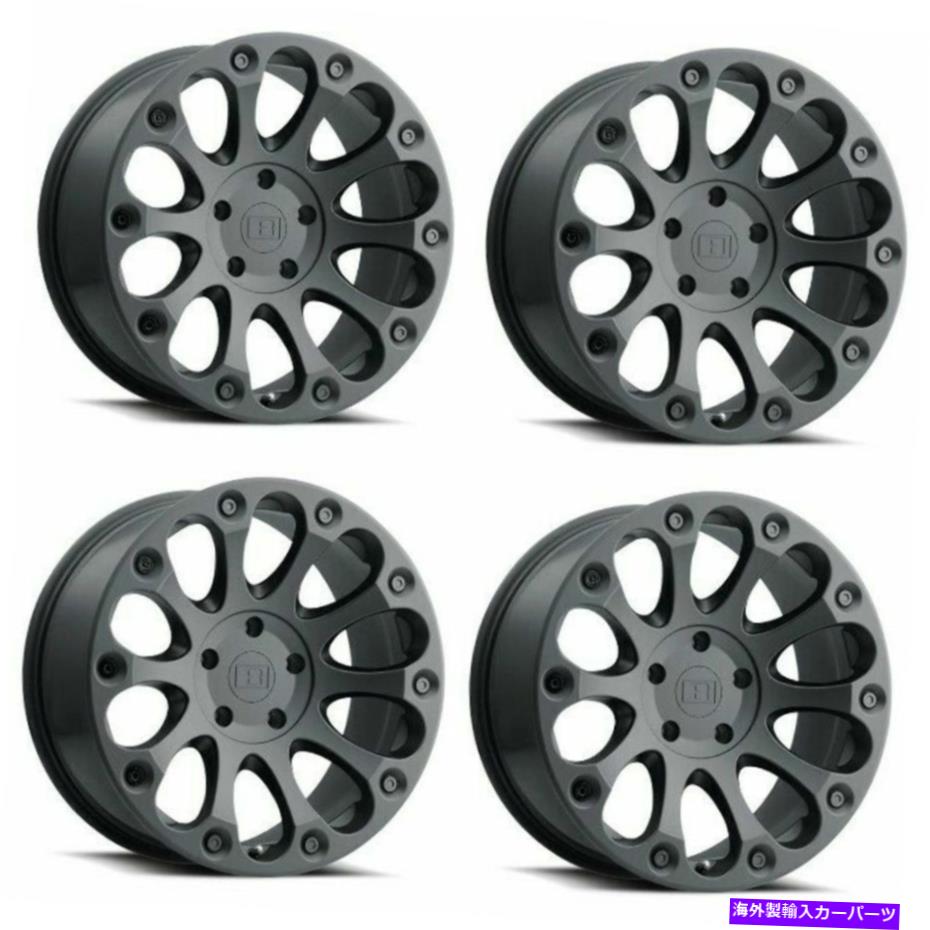 ホイール　４本セット セット4 20 "レベル8インパクト20x9マットブラック5x5ジープトラックホイール用リフト-24mm Set 4 20" Level 8 Impact 20x9 Matte Black 5x5 Lifted For Jeep Truck Wheels -24mm【並行輸入品】｜Us Custom Parts Shop USDM