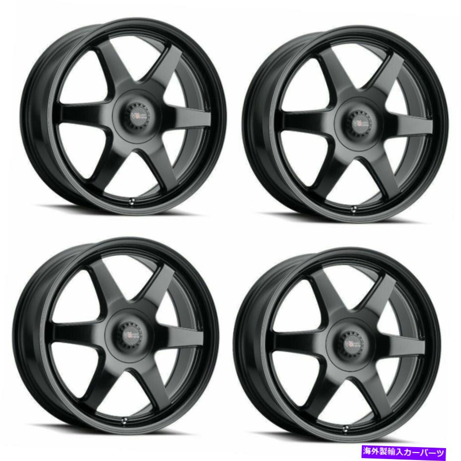 ホイール 4本セット セット4 18x8 voxx riva matteブラックホイール5x115/ 5x120 20mm乗客リムW/ラグ Set 4 18x8 Voxx Riva Matte Black Wheels 5x115/5x120 20mm Passenger Rims w/ Lugs【並行輸入品】|Us Custom Parts Shop USDM