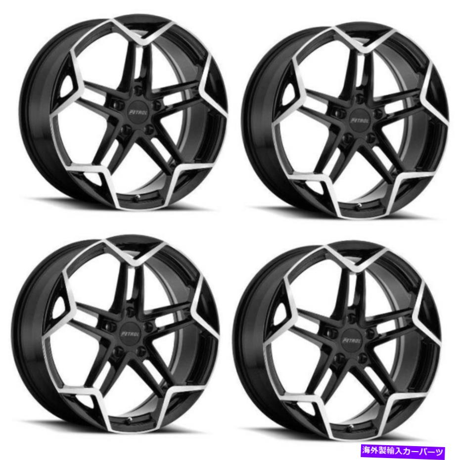 ホイール 4本セット セット4 17 "ガソリンP1A 17x8グロスブラックW/マシンカットフェイス5x112ホイール32mmリム Set 4 17" Petrol P1A 17x8 Gloss Black w/ Machine Cut Face 5x112 Wheels 32mm Rims【並行輸入品】|Us Custom Parts Shop USDM