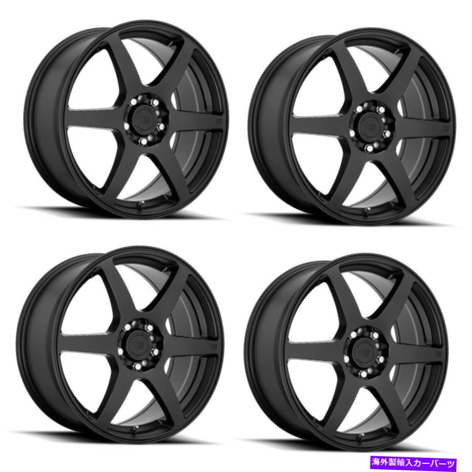 ホイール 4本セット セット4 18 "motegi mr143 cs6サテンブラック18x8 5x4.5/120ホイール45mmリム Set 4 18" Motegi MR143 CS6 Satin Black 18x8 5X4.5/120 Wheels 45mm Rim【並行輸入品】|Us Custom Parts Shop USDM
