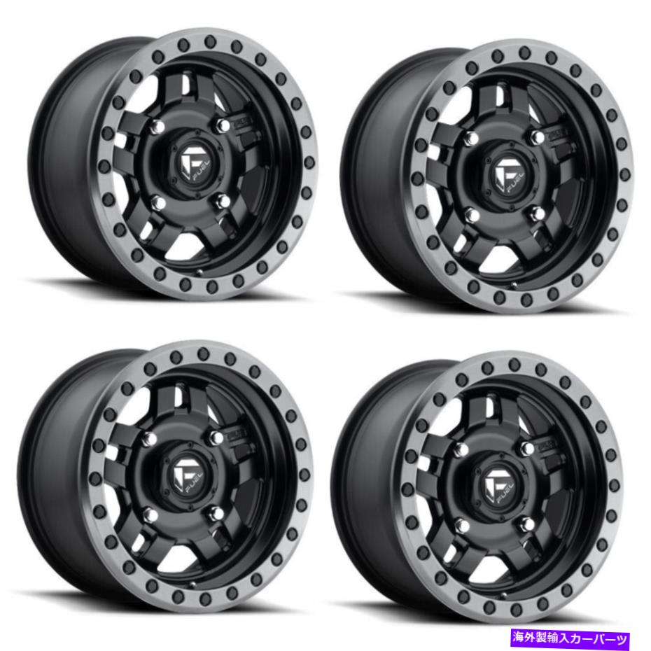 ホイール　４本セット セット4 15 "Fuel UTV D917 ANZA BL-オフロードのみマットブラック15x7 4x110 13mmリム Set 4 15" Fuel UTV D917 Anza BL - Off Road Only Matte Black 15x7 4x110 13mm Rim【並行輸入品】｜Us Custom Parts Shop USDM