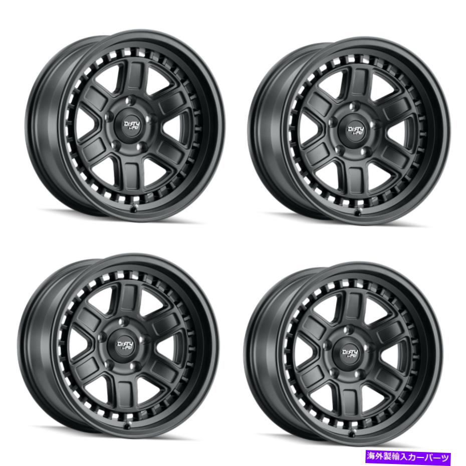ホイール　４本セット セット4 17 "ダーティライフケージマットブラックホイール17x8.5 6x135リム-6mm Set 4 17" Dirty Life Cage Matte Black Wheels 17x8.5 6x135 Rims -6mm【並行輸入品】｜Us Custom Parts Shop USDM