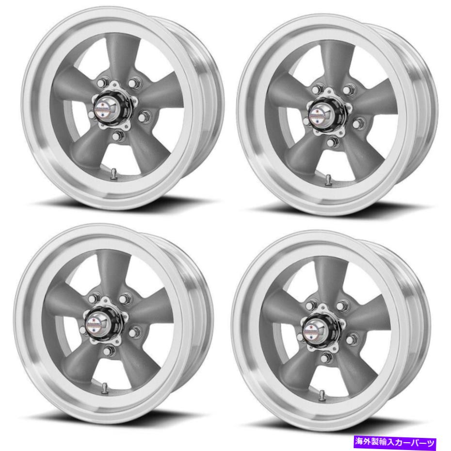 ホイール　４本セット セット4 15 "アメリカンレーシングヴィンテージVN105 TORQスラストDグレイマッハ15x8 5x4.5 0mm Set 4 15" American Racing Vintage VN105 TORQ THRUST D Gray Mach 15x8 5X4.5 0mm【並行輸入品】｜Us Custom Parts Shop USDM