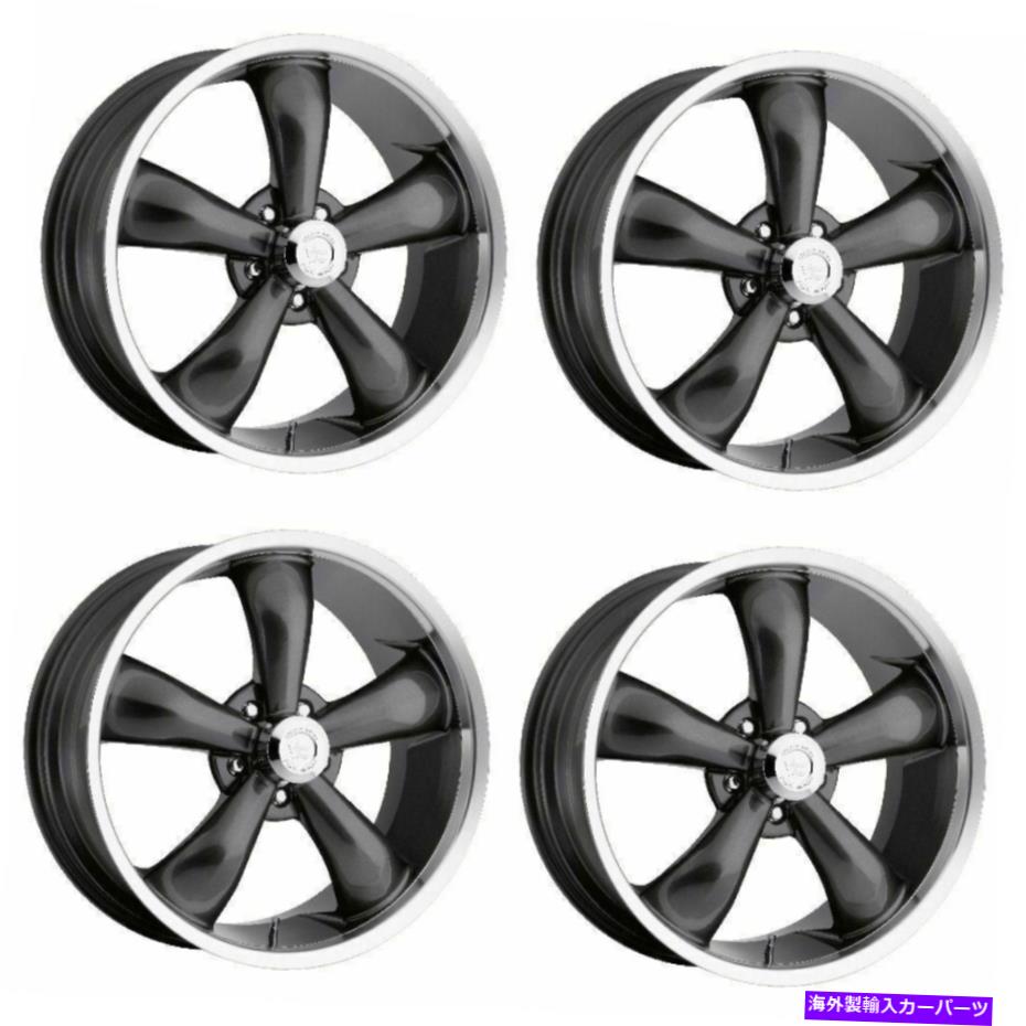 ホイール　４本セット セット4 17 "ビジョンマッスル142レジェンドガンメタル機械加工リップホイール17x7 5x115 6mm Set 4 17" Vision Muscle 142 Legend Gunmetal Machined Lip Wheels 17x7 5x115 6mm【並行輸入品】｜Us Custom Parts Shop USDM