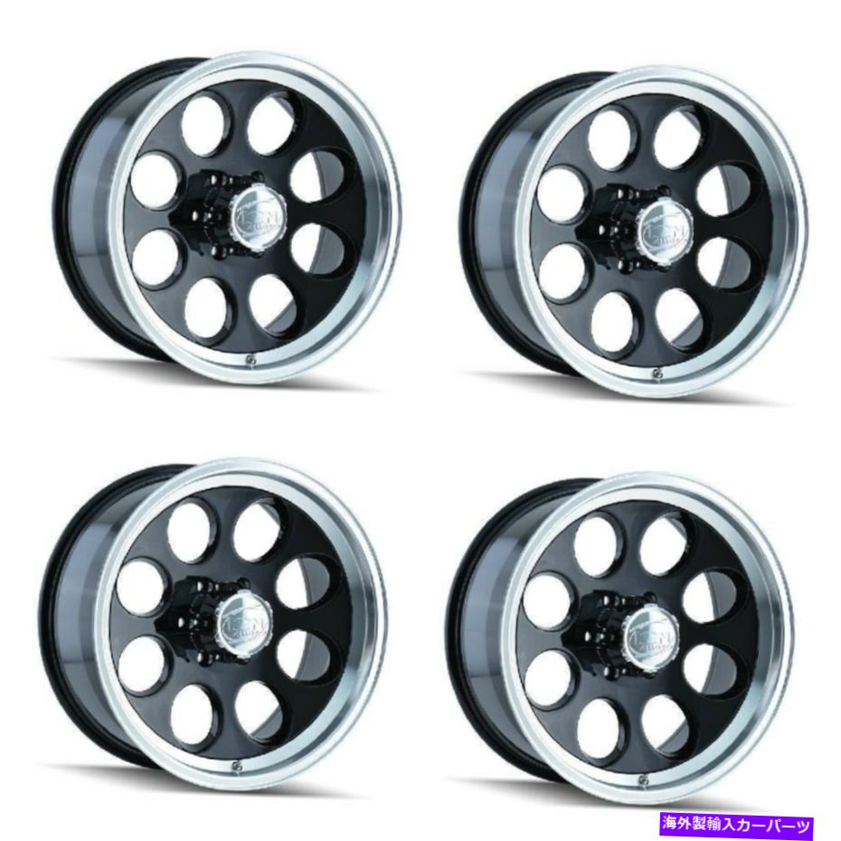 ホイール 4本セット セット4 18 "イオン171ジープトラックリム用の黒い機械加工ホイール18x9 5x5 Set 4 18" Ion 171 Black Machined Wheels 18x9 5x5 For Jeep Truck Rims 0mm【並行輸入品】|Us Custom Parts Shop USDM