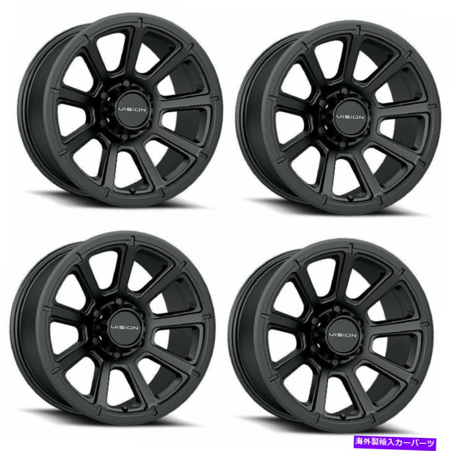 ホイール 4本セット セット4 17 "ビジョンオフロード353タービンマットブラックホイール17x8.5 6x5.5リム18mm Set 4 17" Vision Off-Road 353 Turbine Matte Black Wheels 17x8.5 6x5.5 Rims 18mm【並行輸入品】|Us Custom Parts Shop USDM