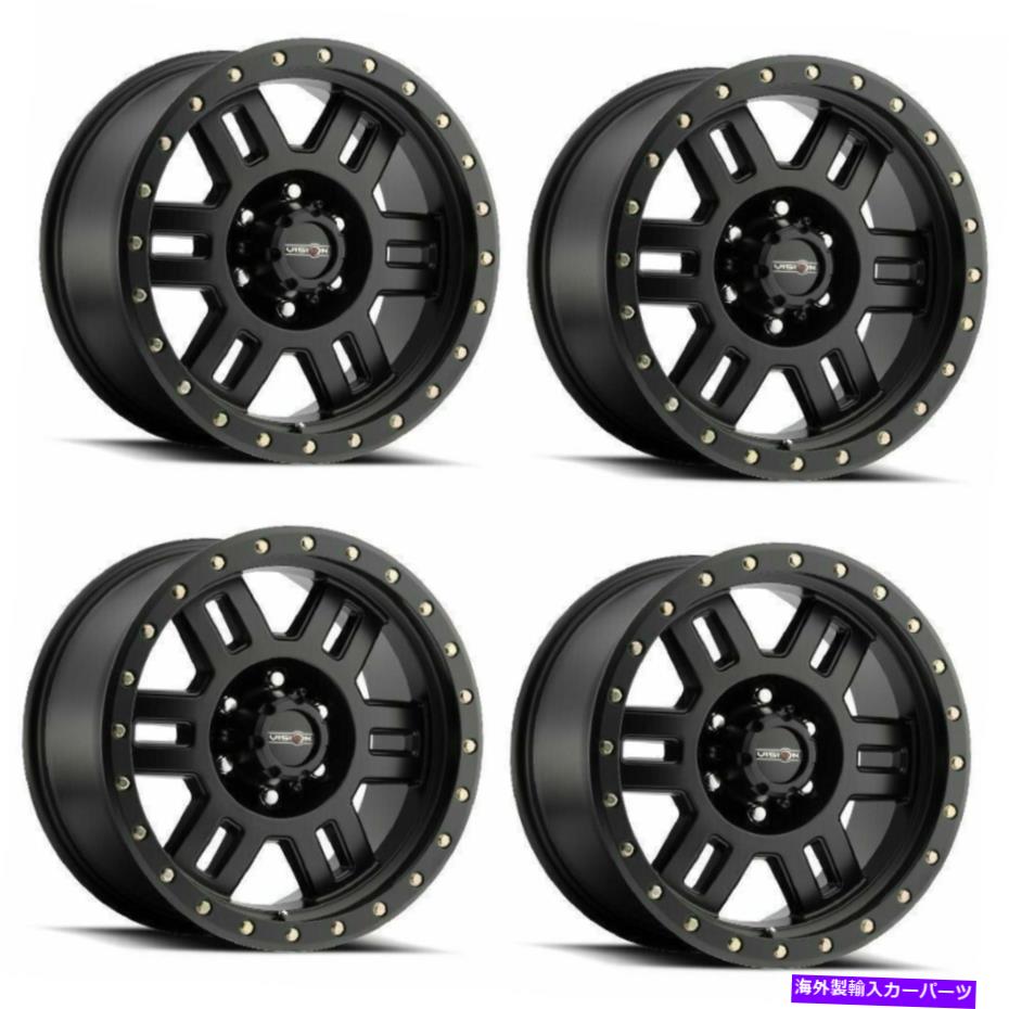 ホイール 4本セット セット4 17 "ビジョンオフロード398マンクスマットブラックホイール17x8.5 6x5.5リム0mm Set 4 17" Vision Off-Road 398 Manx Matte Black Wheels 17x8.5 6x5.5 Rims 0mm【並行輸入品】|Us Custom Parts Shop USDM