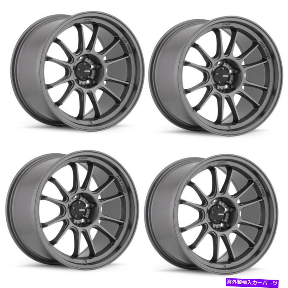 ホイール 4本セット セット4 15 "konig 47mgハイパーグラム15x7.5 4x100マットグレーホイール35mmリム Set 4 15" Konig 47MG Hypergram 15x7.5 4x100 Matte Grey Wheels 35mm Rims【並行輸入品】|Us Custom Parts Shop USDM
