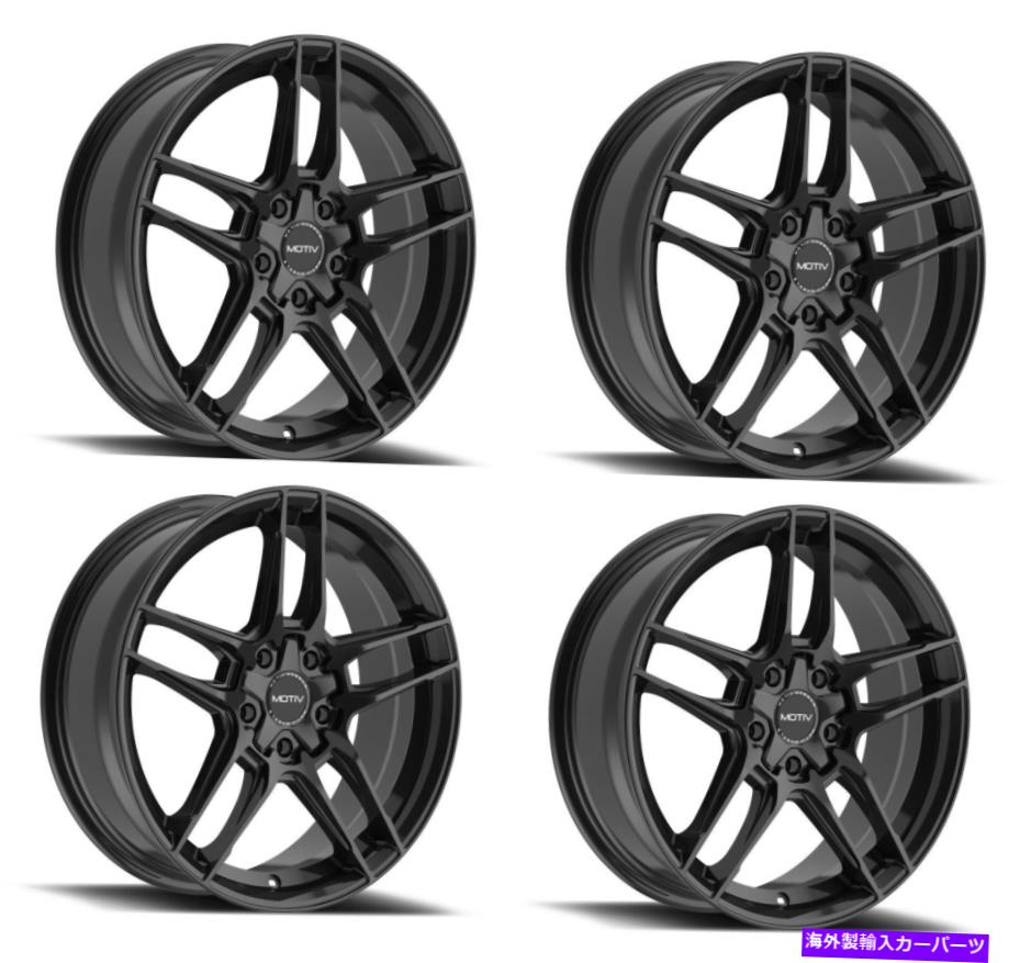ホイール 4本セット セット4 18 "Motiv 434b Matic 18x7.5 5x100 5x110 Gloss BlackWheels 40mm Rims Set 4 18" Motiv 434B Matic 18x7.5 5x100 5x110 Gloss Black Wheels 40mm Rims【並行輸入品】|Us Custom Parts Shop USDM