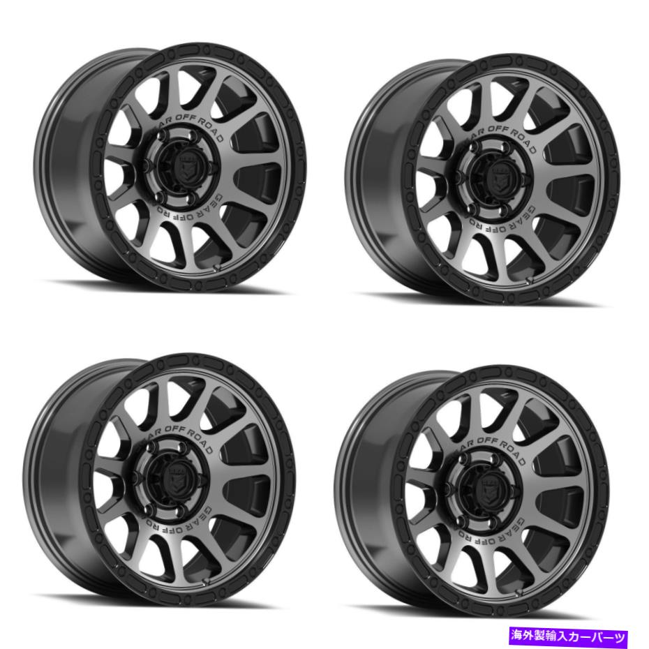 ホイール　４本セット セット4 17 "ギアオフロード760AB 17x8.5 6x5.5無煙炭サテンブラックリップ0mmリム Set 4 17" Gear Off Road 760AB 17x8.5 6x5.5 Anthracite Satin Black Lip 0mm Rims【並行輸入品】｜Us Custom Parts Shop USDM