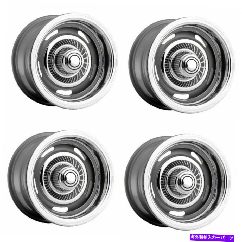 ホイール 4本セット セット4 15 "ビジョンアメリカンマッスル55ラリーシルバーホイール15x8 5x4.5リム-6mm Set 4 15" Vision American Muscle 55 Rally Silver Wheels 15x8 5x4.5 Rims -6mm【並行輸入品】|Us Custom Parts Shop USDM