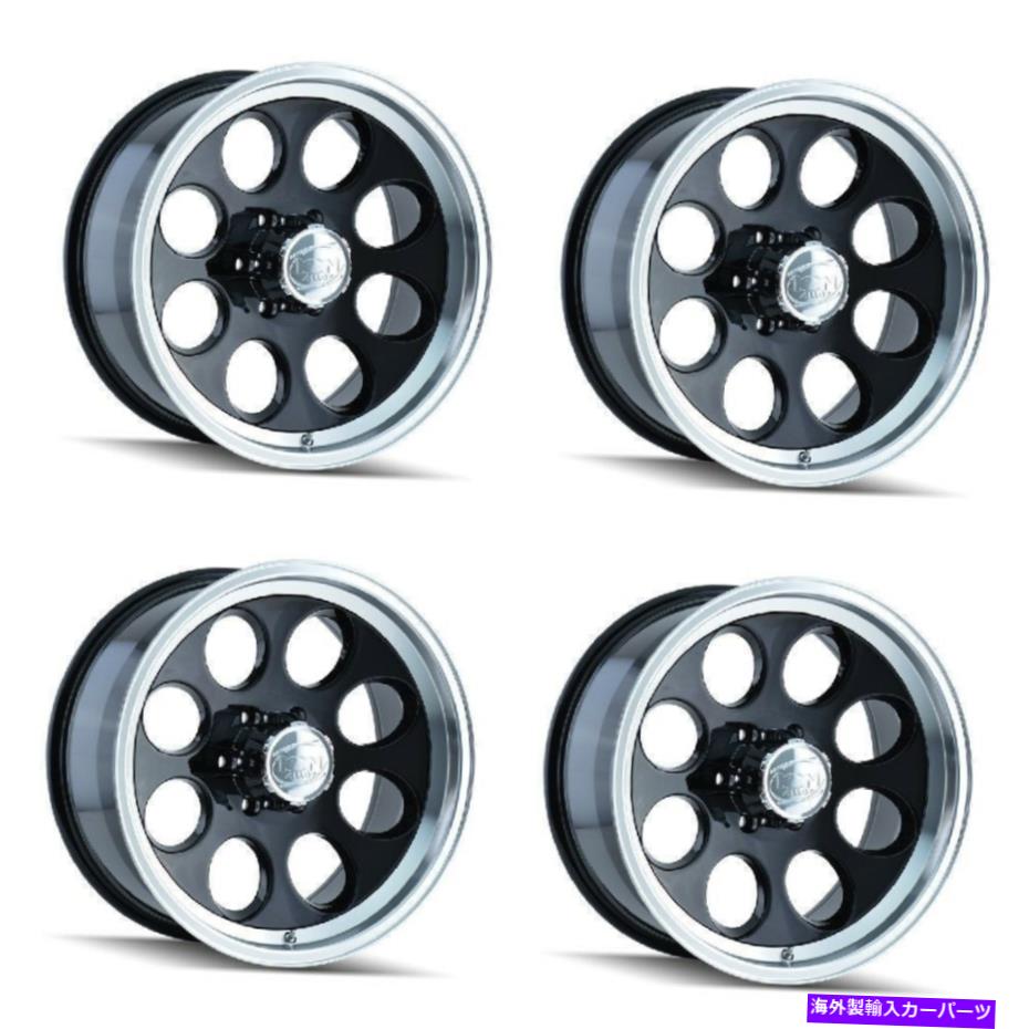 ホイール 4本セット セット4 15 "イオン171ブラック/機械加工ホイール15x8 6x5.5トラックリム-27mm Set 4 15" Ion 171 Black/Machined Wheels 15x8 6x5.5 Truck Rims -27mm【並行輸入品】|Us Custom Parts Shop USDM