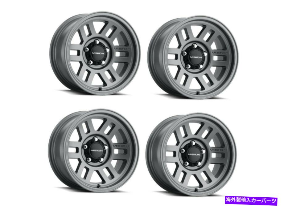 ホイール 4本セット セット4 17 "ビジョン355マンク2オーバーランドサテングレーホイール17x9 5x5.5リム-12mm Set 4 17" Vision 355 Manx 2 Overland Satin Grey Wheels 17x9 5x5.5 Rims -12mm【並行輸入品】|Us Custom Parts Shop USDM