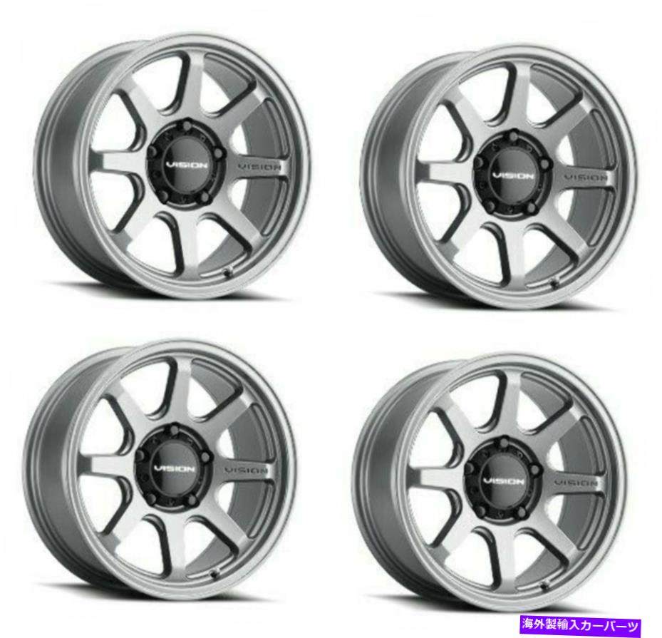 ホイール　４本セット セット4 17 "ビジョンオフロード351フローサテングレーホイール17x9 5x5.5トラックリム20mm Set 4 17" Vision Off-Road 351 Flow Satin Grey Wheels 17x9 5x5.5 Truck Rims 20mm【並行輸入品】｜Us Custom Parts Shop USDM