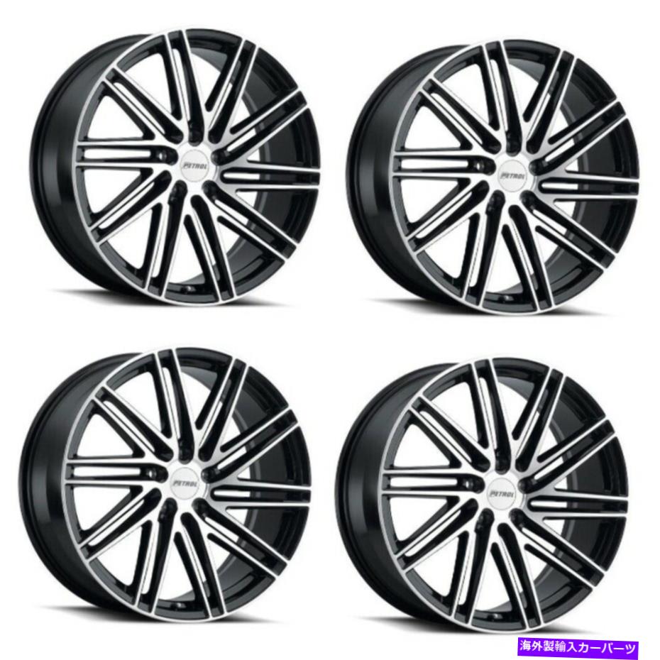 ホイール 4本セット セット4 17 "ペトロールP1Cグロスブラック機械加工面17x8 5x112ホイール40mmリム Set 4 17" Petrol P1C Gloss Black Machined Face 17x8 5x112 Wheels 40mm Rim【並行輸入品】|Us Custom Parts Shop USDM