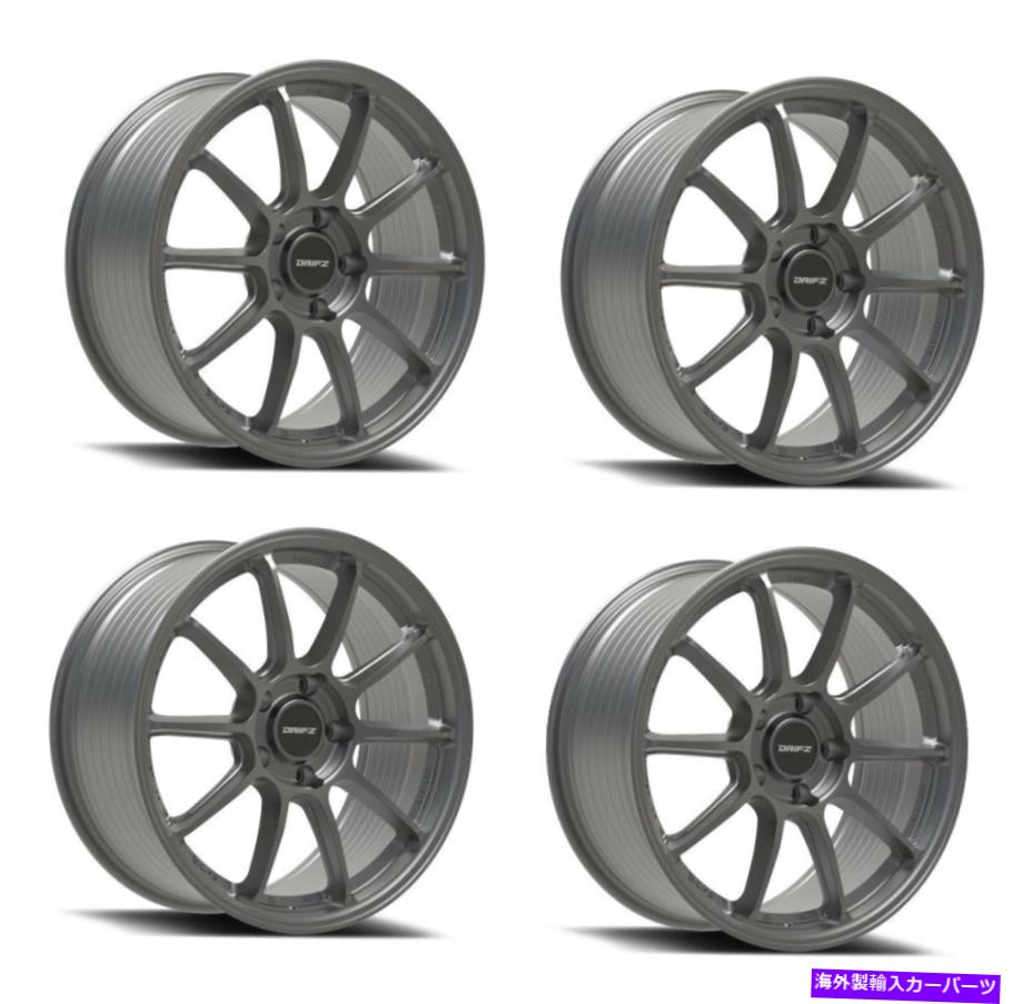 ホイール　４本セット セット4 18 "DRIFZ 317SG 18x8 5x100サテングラファイトホイール35mmリム Set 4 18" Drifz 317SG 18X8 5x100 Satin Graphite Wheels 35mm Rims【並行輸入品】｜Us Custom Parts Shop USDM