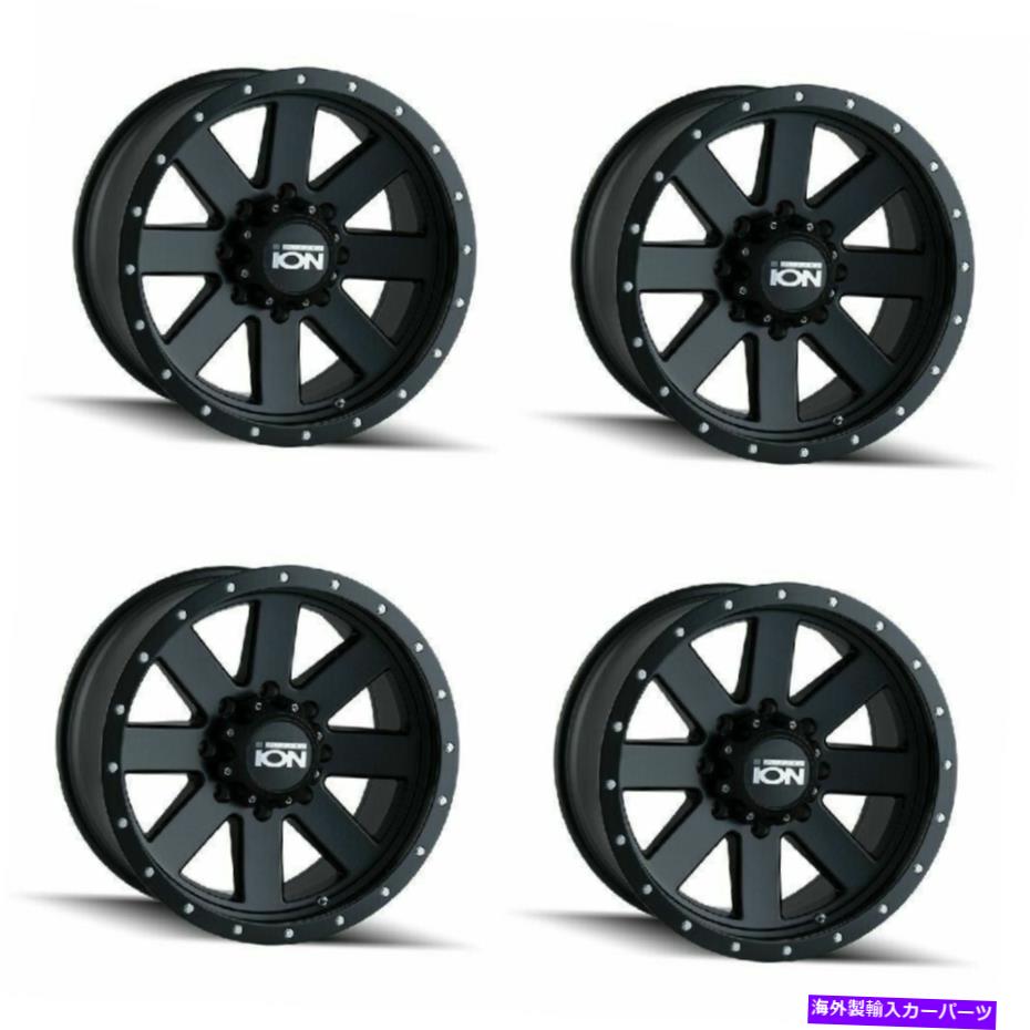 ホイール 4本セット セット4 17 "イオン134マットブラック/ブラックビードロックホイール17x8.5 5x4.5トラックリム-6mm Set 4 17" Ion 134 Matte Black/Black Beadlock Wheels 17x8.5 5x4.5 Truck Rims -6mm【並行輸入品】|Us Custom Parts Shop USDM