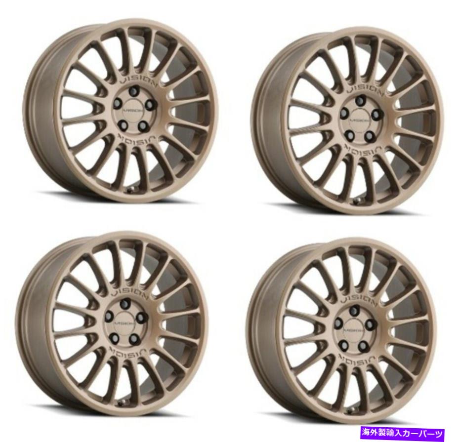 ホイール 4本セット セット4 17 "ビジョンストリート477モナコブロンズホイール17x7 5x100リム38mm Set 4 17" Vision Street 477 Monaco Bronze Wheels 17x7 5x100 Rims 38mm【並行輸入品】|Us Custom Parts Shop USDM
